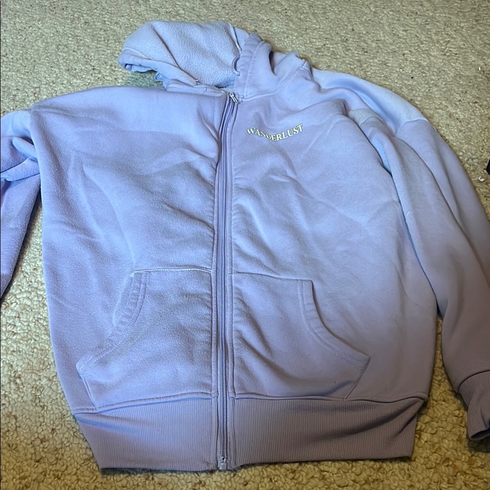 Wanderlust Purple Casual Zip-Up Jacket